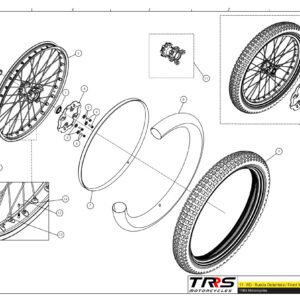 rueda denatera trrs moto de trial